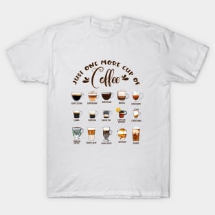 Just one more cup of coffee - coffee lovers T-Shirt